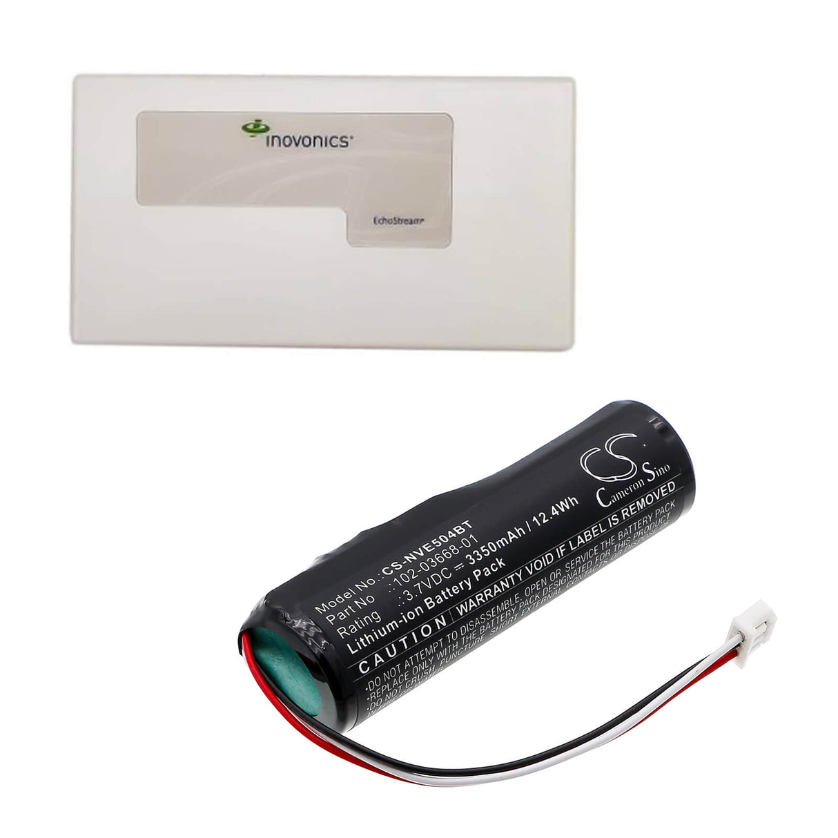 3.7V, Li-ion, 3350mAh , Alarm System battery fits Inovonics, 102-03668-01, Ee5000, En5040, 12.4Wh Alarm System Cameron Sino Technology Limited