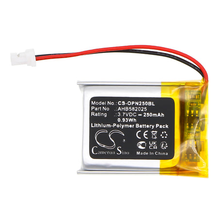 3.7V, Li-Polymer, 250mAh, Barcode Scanner battery fits Opticon, Ahb582025, 15101, Opn-2500, 0.93Wh Barcode Scanner Cameron Sino Technology Limited
