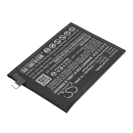 7,82V, Li-Polymer, 2650mAh, batterie de smartphone compatible avec Realme, Oppo, Blpa51, Realme Gt 6t, 20,72Wh Mobile, Smartphone Cameron Sino Technology Limited (Smartphone)
