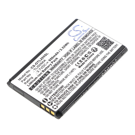 3,7V, Li-ion, 950mAh, batterie de téléphone mobile, smartphone compatible avec Alcatel, One Touch 2053, Ot-2038x, 3,52Wh Mobile, Smartphone Cameron Sino Technology Limited (Smartphone)