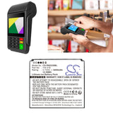 3.7V, Li-Polymer, 3400mAh, Payment Terminal battery fits Pax, Yw-018, D230, 12.58Wh Payment Terminal Cameron Sino Technology Limited