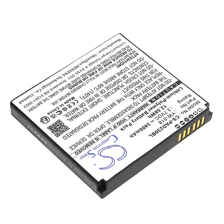 3.7V, Li-Polymer, 3400mAh, Payment Terminal battery fits Pax, Yw-018, D230, 12.58Wh Payment Terminal Cameron Sino Technology Limited