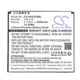 3.7V, Li-Polymer, 3400mAh, Payment Terminal battery fits Pax, Yw-018, D230, 12.58Wh Payment Terminal Cameron Sino Technology Limited
