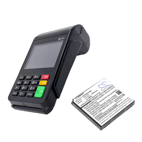 3.7V, Li-Polymer, 3400mAh, Payment Terminal battery fits Pax, Yw-018, D230, 12.58Wh Payment Terminal Cameron Sino Technology Limited