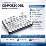 3.7V, Li-Polymer, 3500mAh, Equipment, Survey, Test battery fits PCE Instruments, BQ021, Colorimeter PCE-CSM 10, Colorimeter PCE-CSM 3, 12.95Wh Equipment, Survey, Test Cameron Sino Technology Limited