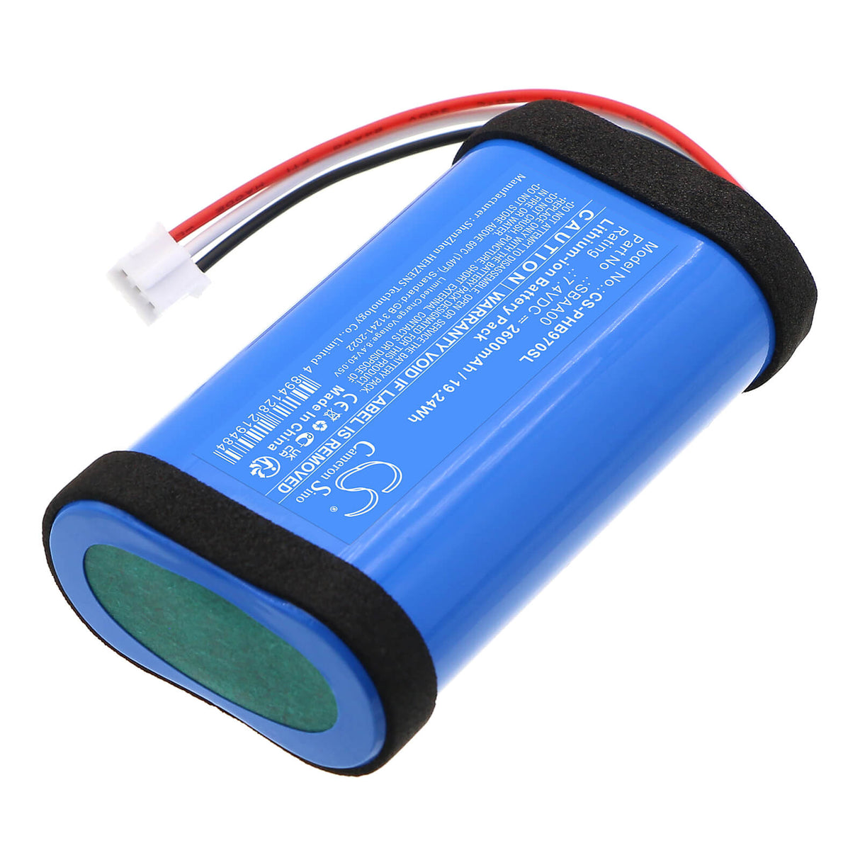 7.4V, Li-ion, 2600mAh, Speaker battery fits Philips, SBAA00, Audio Fidelio B97/1, B97/10, 19.24Wh Speaker Cameron Sino Technology Limited