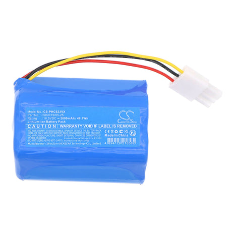18.5V, Li-ion, 2600mAh, Vacuum battery fits Philips, 5icr19/65-25, Fc6231, Fc6232, 48.1Wh Vacuum Cameron Sino Technology Limited