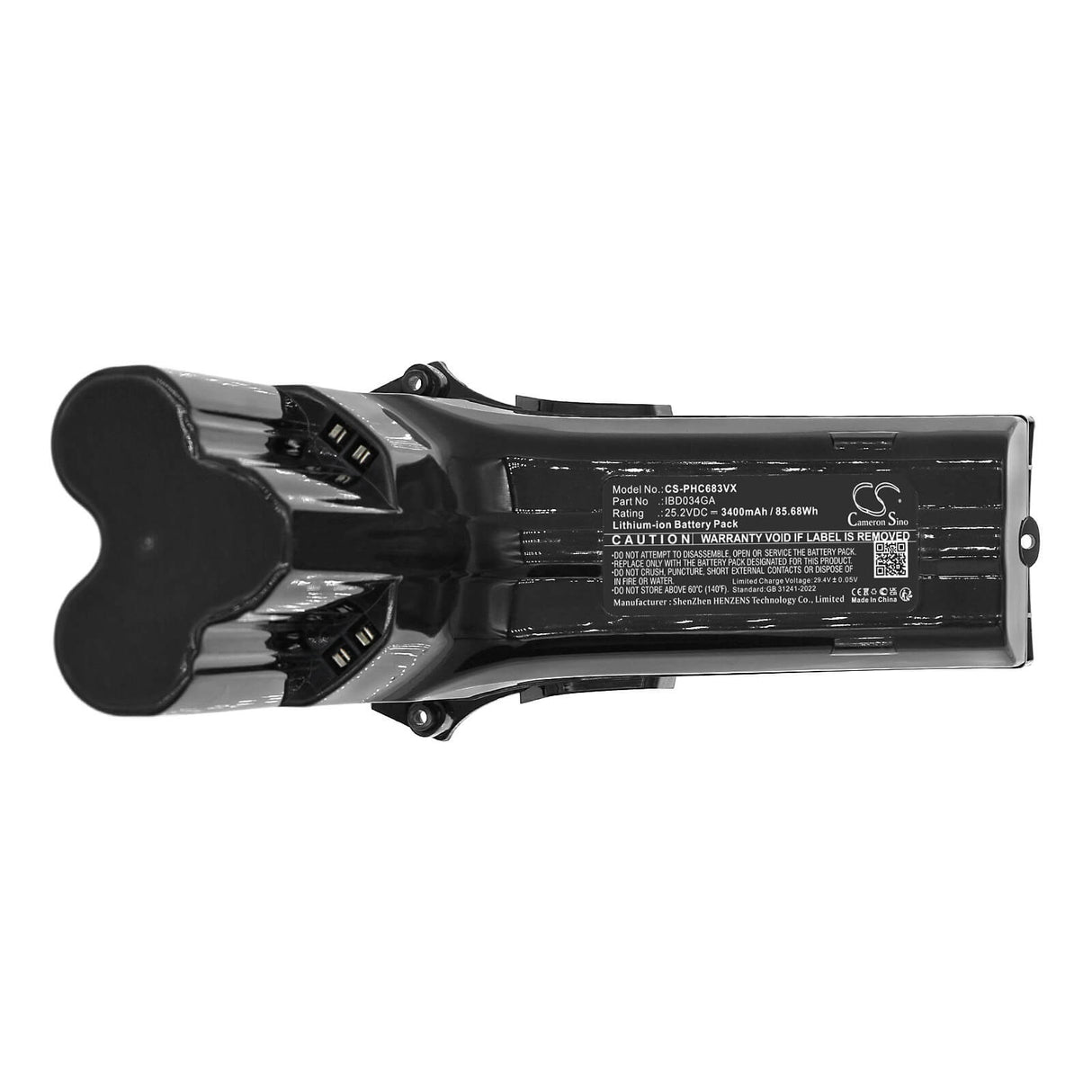 25.2V, Li-ion, 3400mAh, Vacuum battery fits Philips, 1bd0346a, Fc6822, Fc6822/01, 85.68Wh Vacuum Cameron Sino Technology Limited