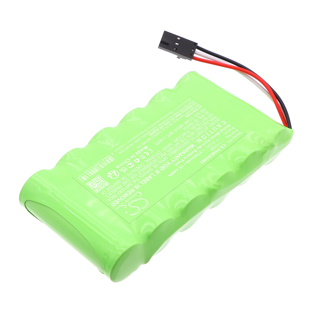 7.2V, Ni-MH, 2700mAh, Medical battery fits Phillips, 110395, PageWriter 10, PageWriter 10i, 19.44Wh Medical Cameron Sino Technology Limited (Medical)