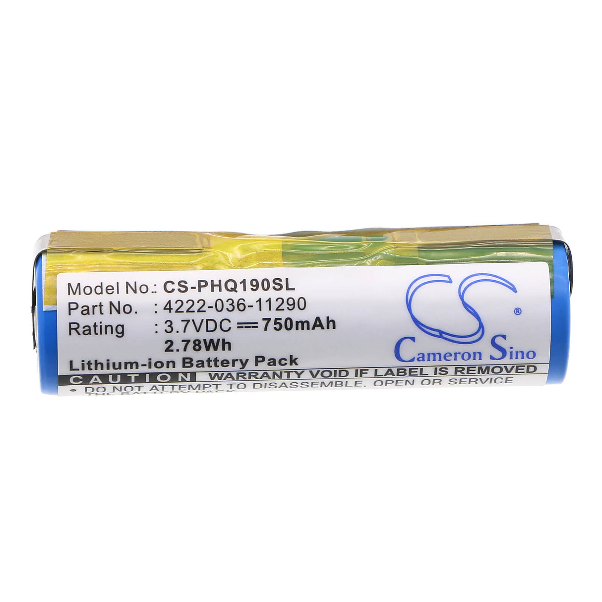 3.7V, Li-ion, 750mAh, Shaver battery fits Arcitec, Panasonic, Philips, 036-11290, Pt920/21, Rq1060, 2.78Wh Shaver Cameron Sino Technology Limited