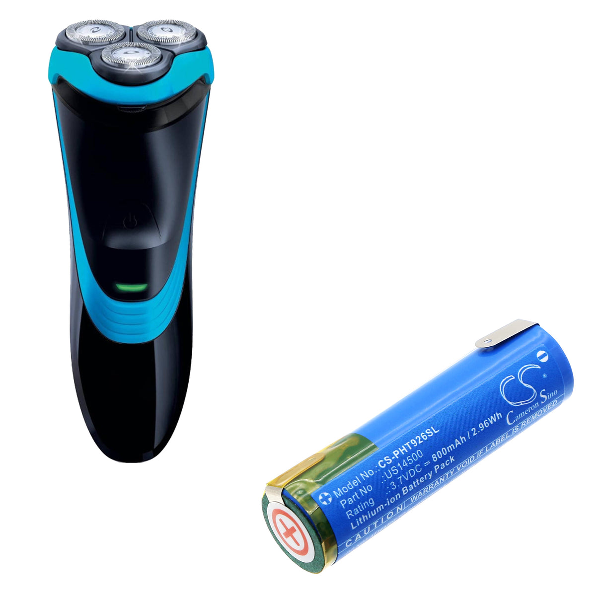 3.7V, Li-ion, 800mAh, Shaver battery fits Philips, At750, At751, 2.96Wh Shaver Cameron Sino Technology Limited