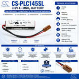 PLC Battery for Toshiba Er6v, Er14500 3.6v, 2000mah - 7.20wh PLC Cameron Sino Technology Limited