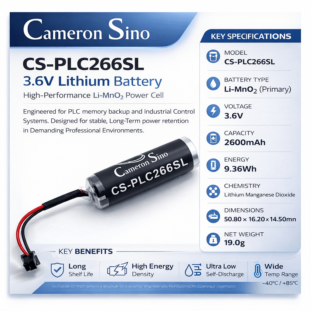 PLC Battery for Toshiba, Er6vc119a, Er6vc119b 3.6v, 2600mah - 9.36wh PLC Cameron Sino Technology Limited