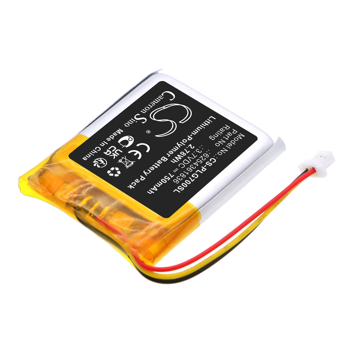 3.7V, Li-Polymer, 750mAh, Wireless Headset battery fits Philips, Fidelio L3 Flagship Wireless H, 2.78Wh Wireless Headset Cameron Sino Technology Limited