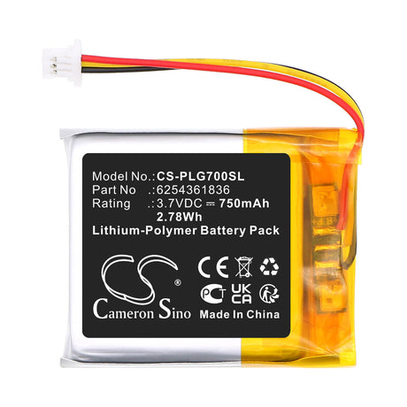 3.7V, Li-Polymer, 750mAh, Wireless Headset battery fits Philips, Fidelio L3 Flagship Wireless H, 2.78Wh Wireless Headset Cameron Sino Technology Limited