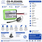 Headset Battery For Plantronics Cs540, Cs540a, Savi Cs540 3.7v, 140mah - 0.52wh Wireless Headset Cameron Sino Technology Limited