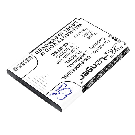 3.85V, Li-ion, 3000mAh, Barcode Scanner battery fits Point Mobile, 45-BTSC, PM45, 11.55Wh Barcode Scanner Cameron Sino Technology Limited