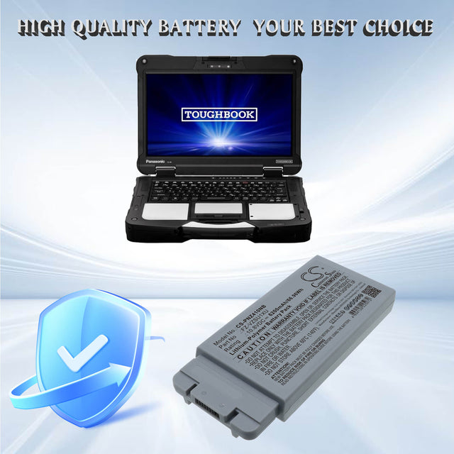 10.8V, Li-Polymer, 6200mAh, Notebook, Laptop battery fits Panasonic, FZ-VZSU1XU, FZ-40ABAACAJ, FZ-40ABAAXAJ, 66.96Wh Notebook, Laptop Cameron Sino Technology Limited