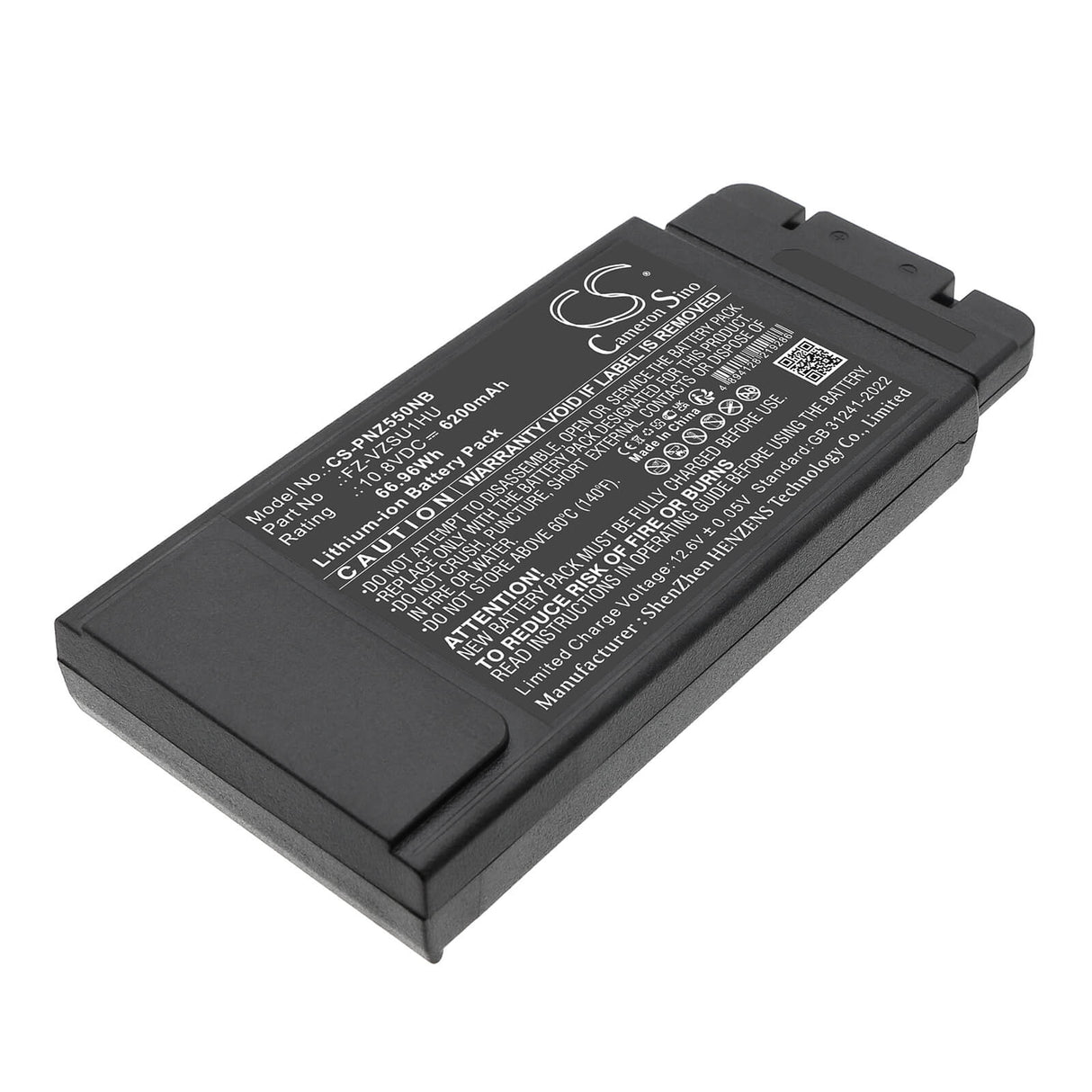10.8V, Li-ion, 6200mAh, Notebook, Laptop battery fits Panasonic, FZ-VSD55151W, Toughbook FZ-55 MK1, Toughbook FZ-55 MK2, 66.96Wh Notebook, Laptop Cameron Sino Technology Limited
