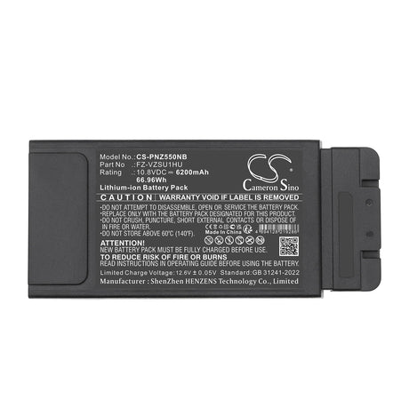 10.8V, Li-ion, 6200mAh, Notebook, Laptop battery fits Panasonic, FZ-VSD55151W, Toughbook FZ-55 MK1, Toughbook FZ-55 MK2, 66.96Wh Notebook, Laptop Cameron Sino Technology Limited