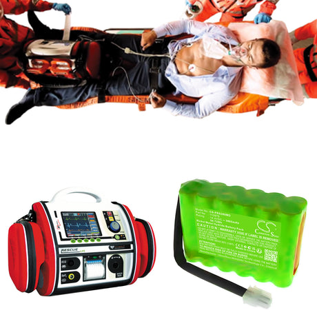 14.4V, Ni-MH, 3800mAh, Medical battery fits Progetti, 110976, defibrillator Rescue Life, defibrillator Rescue Life 38, 54.72Wh Medical Cameron Sino Technology Limited (Medical)