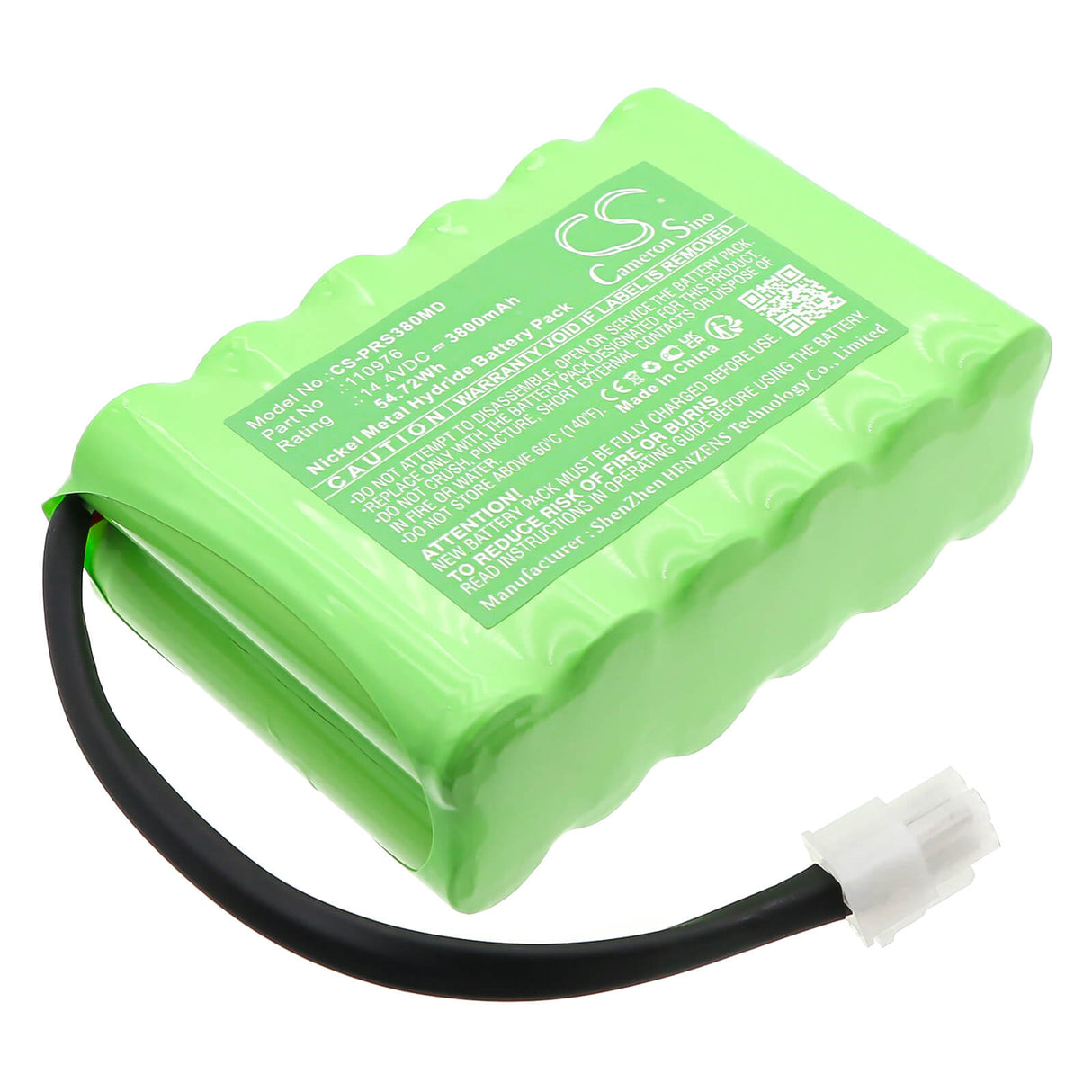 14.4V, Ni-MH, 3800mAh, Medical battery fits Progetti, 110976, defibrillator Rescue Life, defibrillator Rescue Life 38, 54.72Wh Medical Cameron Sino Technology Limited (Medical)