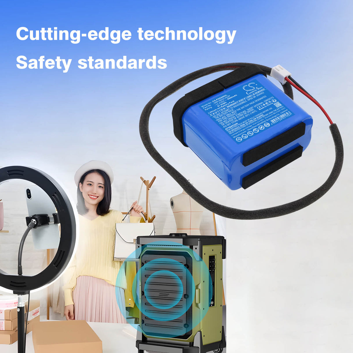 14.4V, Li-ion, 6800mAh, Speaker battery fits Philips, INR18650-4S2P, SD80, SD80 Outdoor speaker, 97.92Wh Speaker Cameron Sino Technology Limited