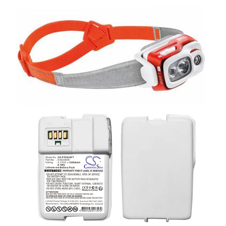 3.7V, Li-ion, 2350mAh, Flashlight battery fits Petzl, E092db00, Swift Rl, Swift Rl Pro, 8.7Wh Flashlight Cameron Sino Technology Limited
