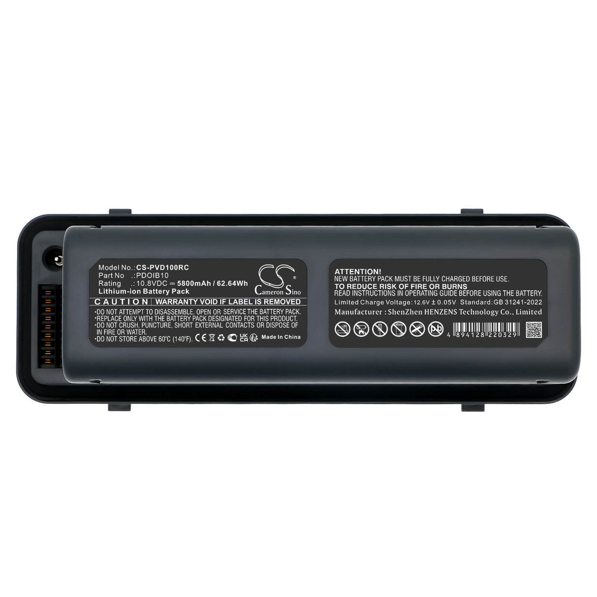 10.8V, Li-ion, 5800mAh, Drones battery fits Powervision, PDOIB10, PowerDolphin Intellijet, PowerDolphin Wizard underwate, 62.64Wh Drones Cameron Sino Technology Limited