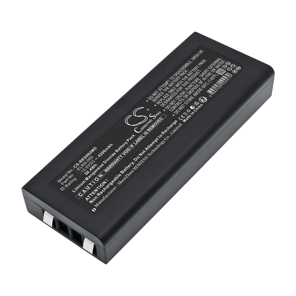 12V, Li-MnO2, 4200mAh, Medical battery fits Progetti, ELRS-002, Rescue Sam Defibrillator, 50.4Wh Medical Cameron Sino Technology Limited