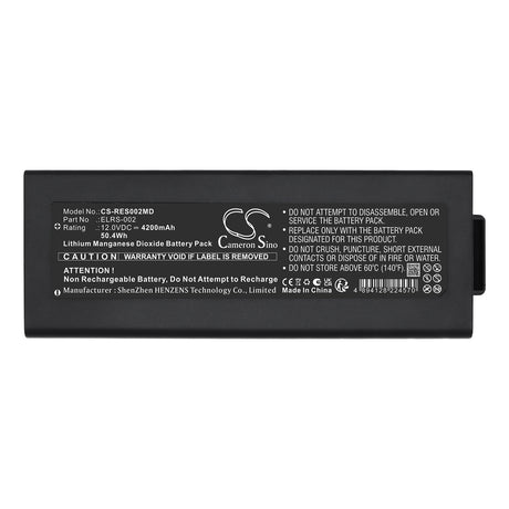 12V, Li-MnO2, 4200mAh, Medical battery fits Progetti, ELRS-002, Rescue Sam Defibrillator, 50.4Wh Medical Cameron Sino Technology Limited