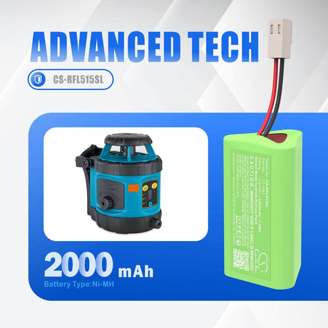 3.6V, Ni-MH, 2000mAh, Equipment, Survey, Test battery fits Geo-Fennel, 12-1091, Rotationslaser EL 515, 7.2Wh Equipment, Survey, Test Cameron Sino Technology Limited