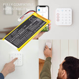 3.7V, Li-Polymer, 2000mAh, Alarm System battery fits Ring, PCM2000, 5AT2S7, Alarm Keypad, 7.4Wh Alarm System Cameron Sino Technology Limited