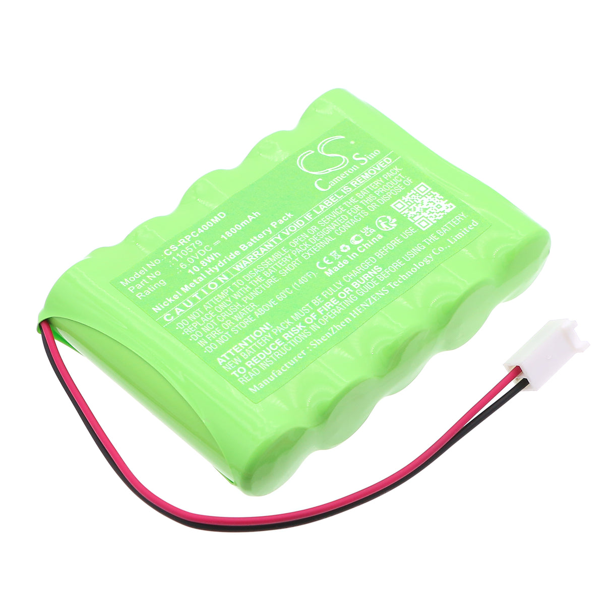 6.0V, Ni-MH, 1800mAh, Medical battery fits Respironics, 110579, 60 Monitor, Caradyne Criterion 40, 10.8Wh Medical Cameron Sino Technology Limited (Medical)