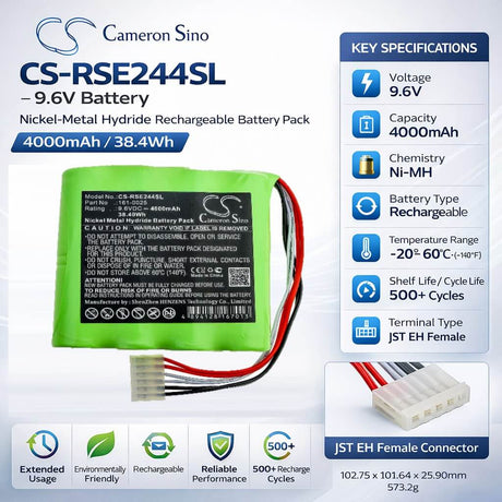 9.6V, Ni-MH, 4000mAh, Telescope battery fits Rose, 161-0025, Epg-0244-2, 38.4Wh Telescope Cameron Sino Technology Limited