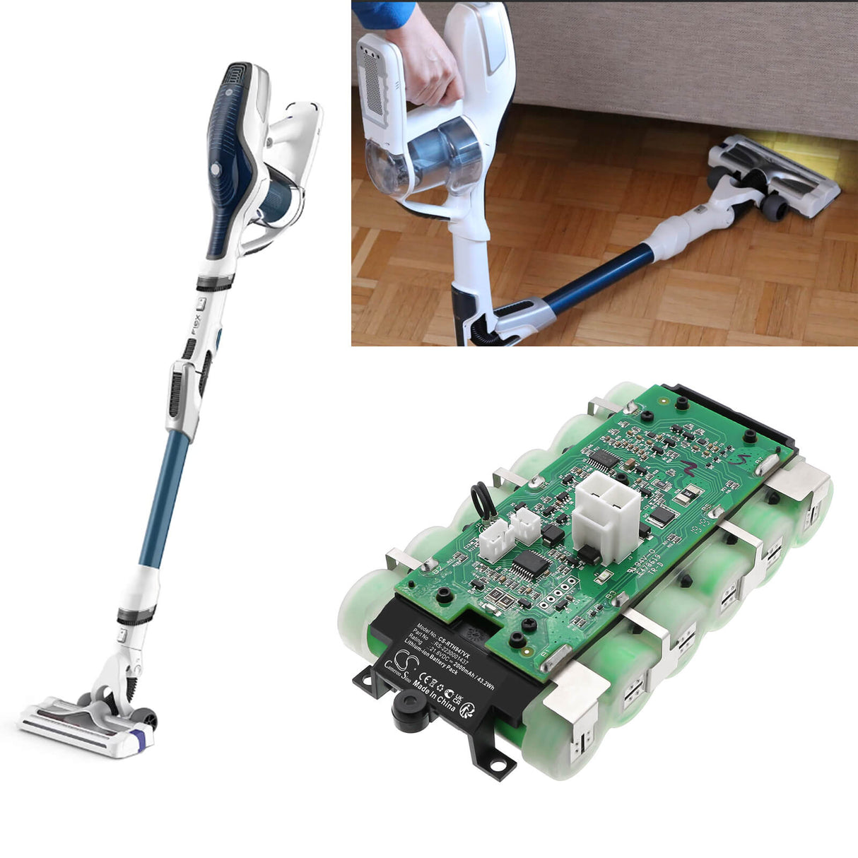 21.6V, Li-ion, 2000mAh, Vacuum battery fits Obh Nordica, RS-2230001437, AIR FORCE 360, AIR FORCE 560 FLEXION, 43.2Wh Vacuum Cameron Sino Technology Limited