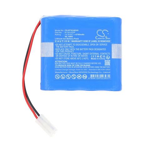 14.8V, Li-ion, 6700mAh, Vacuum battery fits Tefal, N139-4S2P, RG9495, 99.16Wh Vacuum Cameron Sino Technology Limited