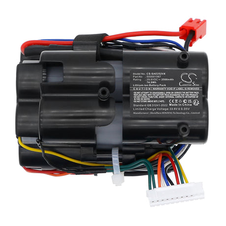 29.6V, Li-ion, 2500mAh, Vacuum battery fits Solac, S00001987, AE2529, AE2529 2JG, 74Wh Vacuum Cameron Sino Technology Limited