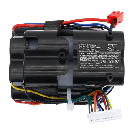 29.6V, Li-ion, 3500mAh, Vacuum battery fits Solac, S00001987, AE2529, AE2529 2JG, 103.6Wh Vacuum Cameron Sino Technology Limited (Dangerous Goods)
