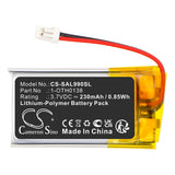 3.7V, Li-Polymer, 230mAh, Wireless Headset battery fits Samson, 1-OTH0138, AirLine 88, AirLine 99M, 0.85Wh Wireless Headset Cameron Sino Technology Limited