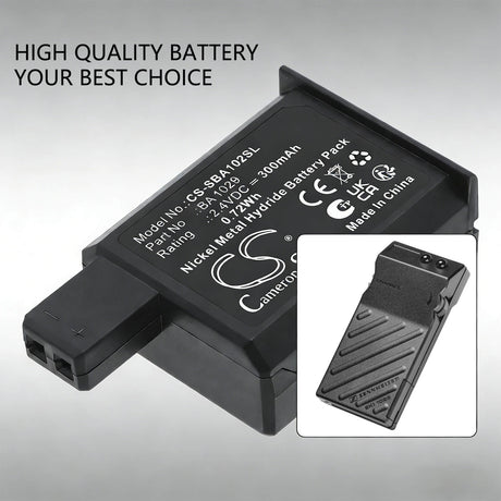 2.4V, Ni-MH, 300mAh, Transmitters & Receiver battery fits Sennheiser, BA1029, EKI1029, Receiver EKI 1029, 0.72Wh Transmitters & Receiver Cameron Sino Technology Limited