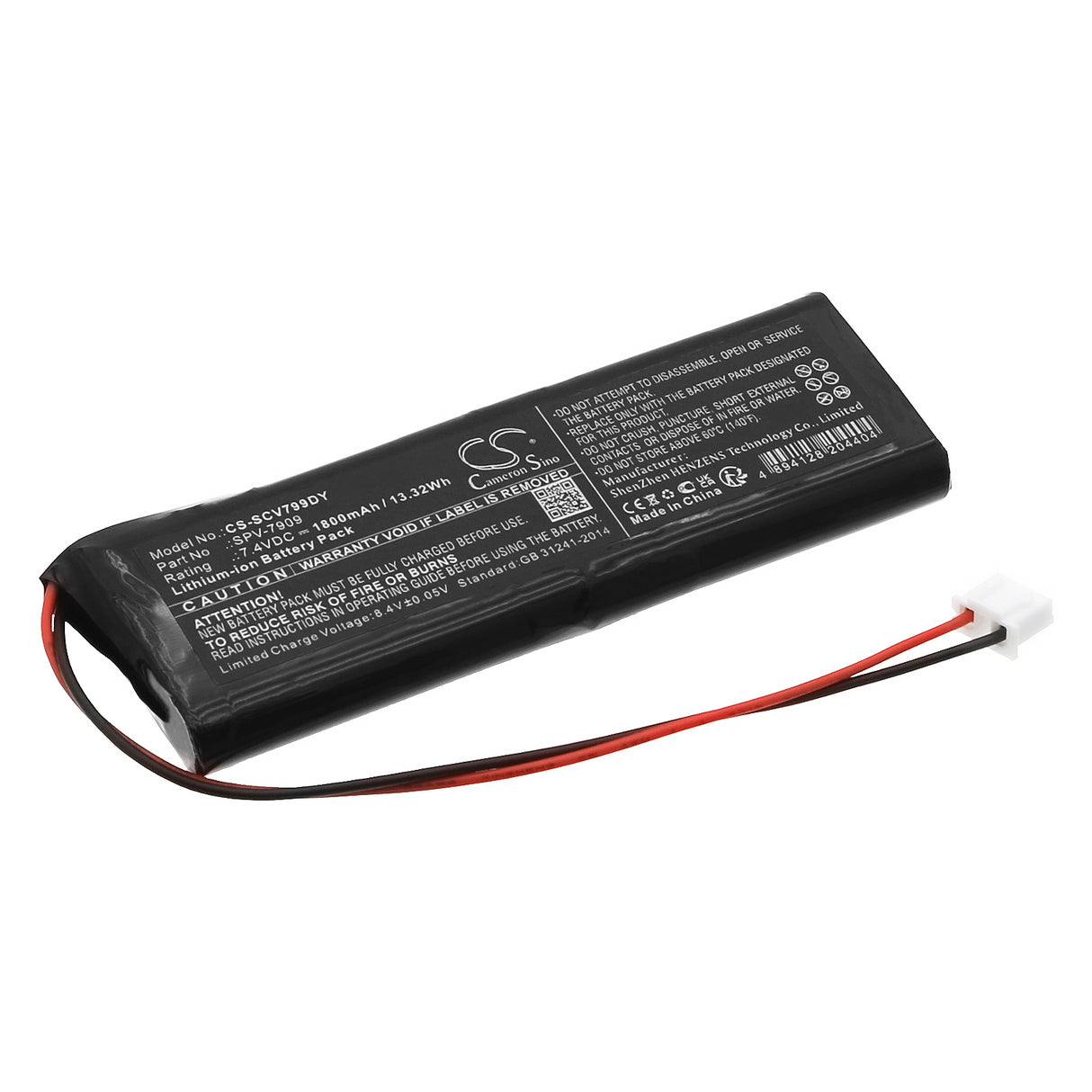 7.4V, Li-ion, 1800mAh, DVD Player battery fits Sencor, Spv-7909, Spv7909, Spv-7909t, 13.32Wh DVD Player Cameron Sino Technology Limited