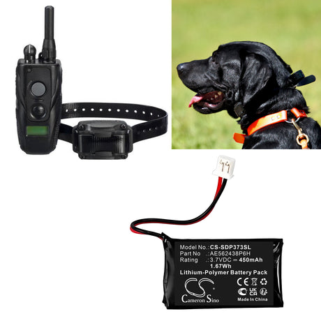 3.7V, Li-Polymer, 450mAh, Dog Collar battery fits Dogtra, Ae562438p6h, Transmitter 280c, Transmitter Iq, 1.67Wh Dog Collar Cameron Sino Technology Limited