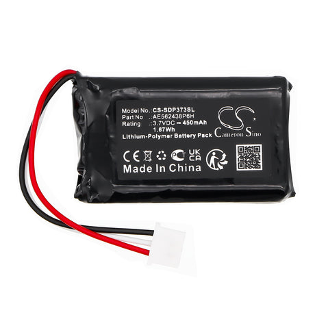3.7V, Li-Polymer, 450mAh, Dog Collar battery fits Dogtra, Ae562438p6h, Transmitter 280c, Transmitter Iq, 1.67Wh Dog Collar Cameron Sino Technology Limited
