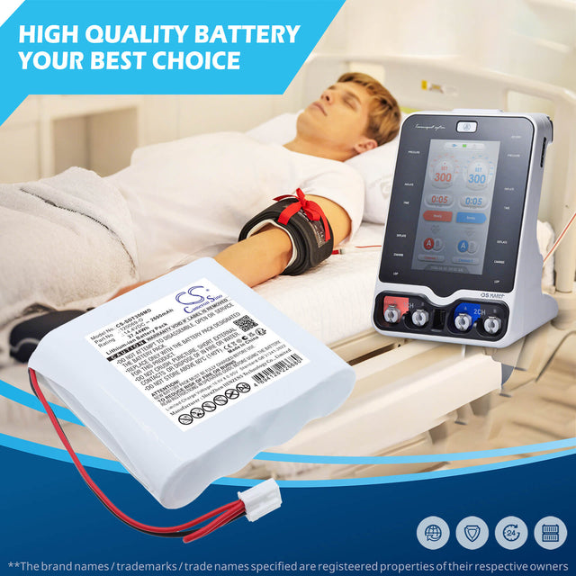 14.4V, Li-ion, 2600mAh, Medical battery fits Spengler, 120069-O, DTS 3000, 37.44Wh Medical Cameron Sino Technology Limited