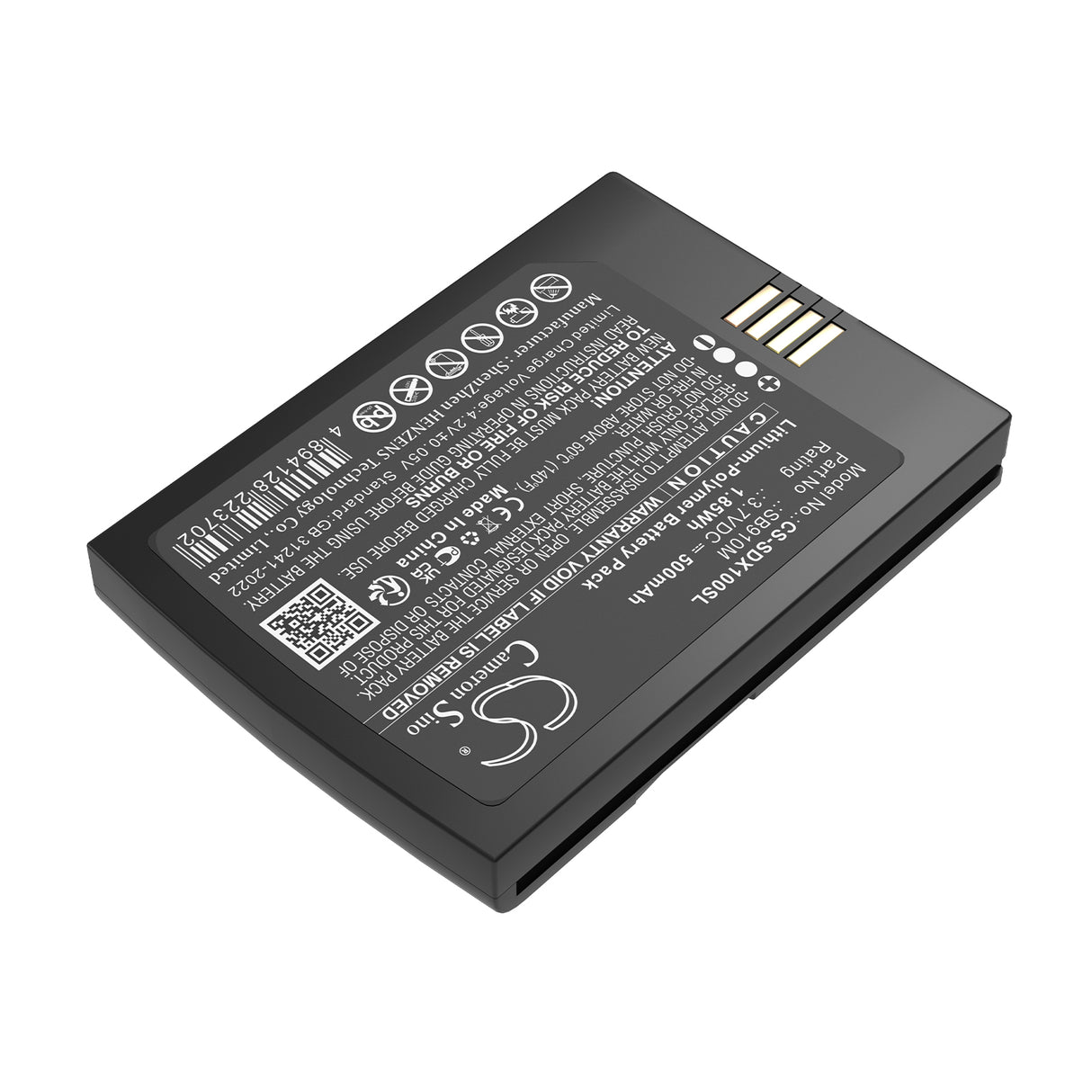 3.7V, Li-Polymer, 500mAh, Transmitters & Receiver battery fits Shure, 95A24863, ADX1M, ADX1M bodypack transmitter, 1.85Wh Transmitters & Receiver Cameron Sino Technology Limited
