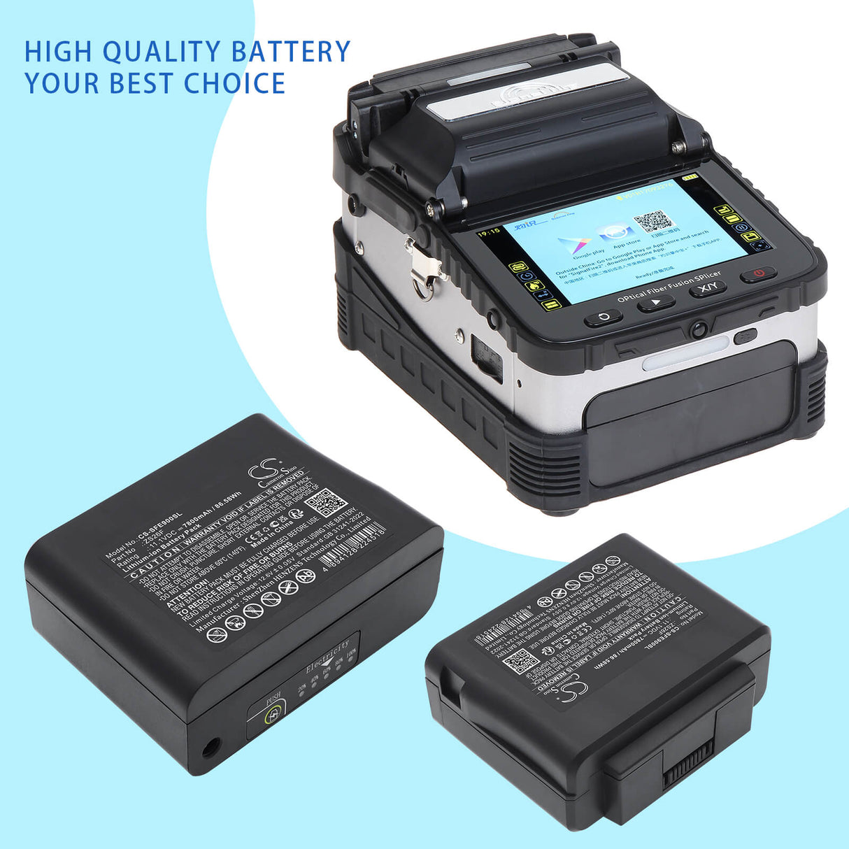 11.1V, Li-ion, 7800mAh, Equipment, Survey, Test battery fits Signalfire, ZS26F, AI-7 Optical Fiber Fusion Splicer, AI-7C Optical Fiber Fusion Splicer, 86.58Wh Equipment, Survey, Test Cameron Sino Technology Limited