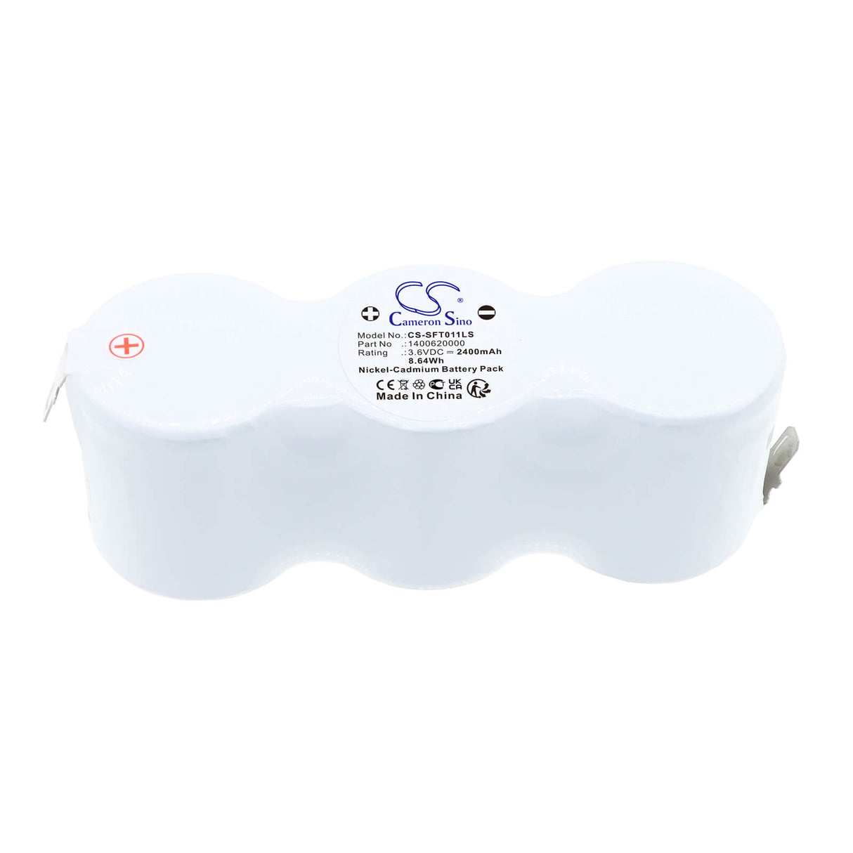 3.6V, Ni-CD, 2400mAh, Emergency Lighting battery fits Van Lien, 1400620000, 3D2.0HT, 801861, 8.64Wh Emergency Lighting Cameron Sino Technology Limited