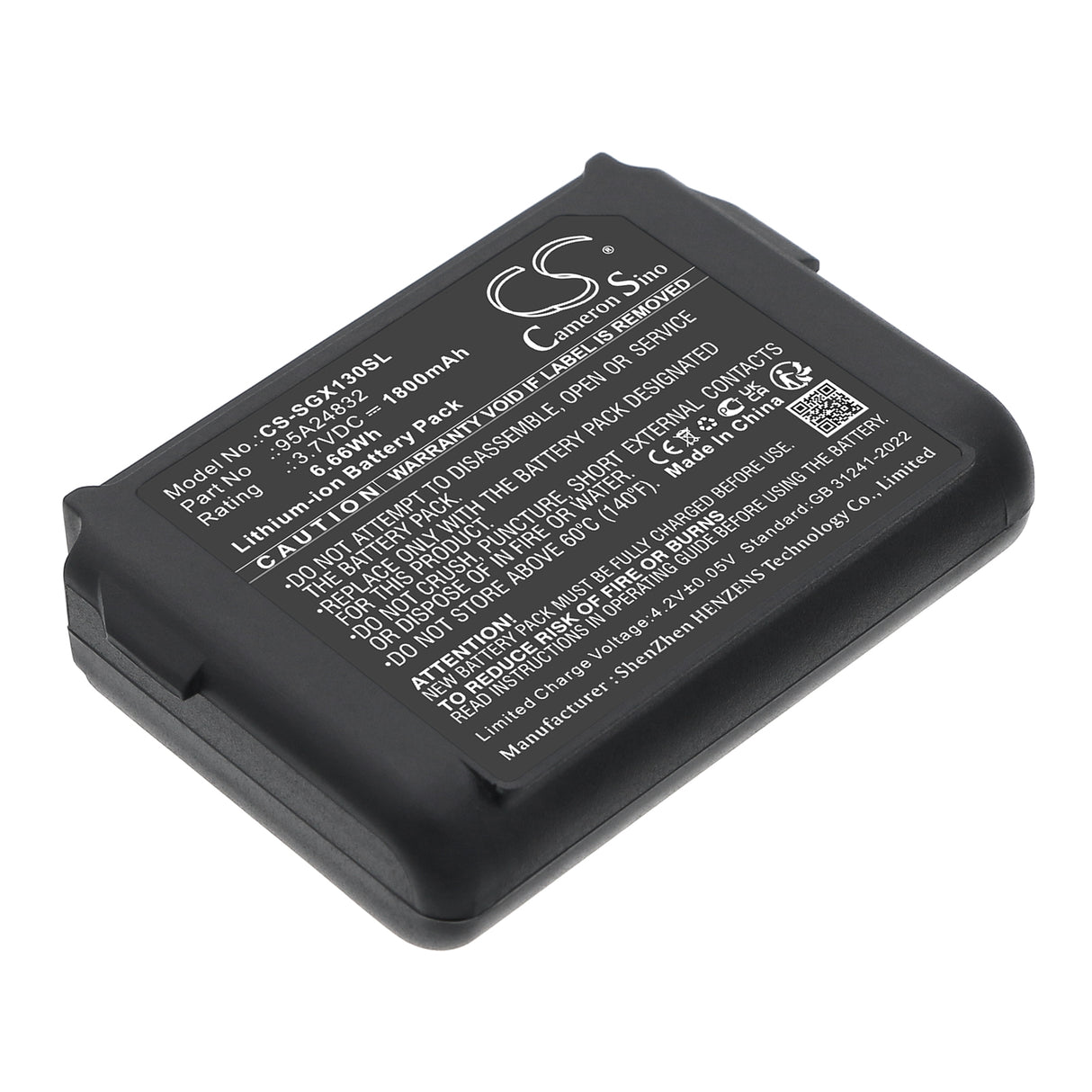 3.7V, Li-ion, 1800mAh, Transmitters & Receiver battery fits Shure, 95A24832, ADX1 bodypack transmitter, ADX1 Digital Wireless Bodypack Transmitter, 6.66Wh Transmitters & Receiver Cameron Sino Technology Limited