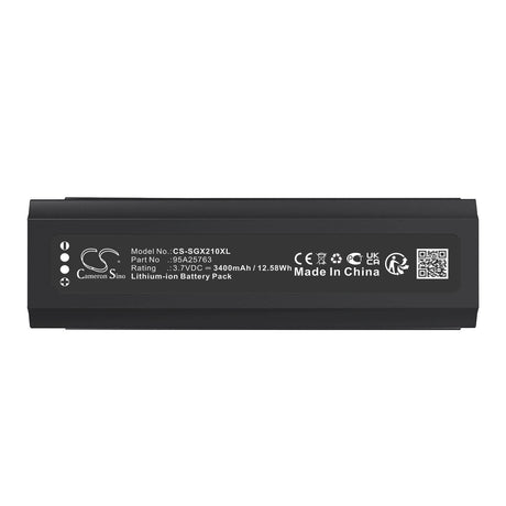 3.7V, Li-ion, 3400mAh, Microphone battery fits Shure, 95A25763, ADX2, ADX2 G57, 12.58Wh Microphone Cameron Sino Technology Limited